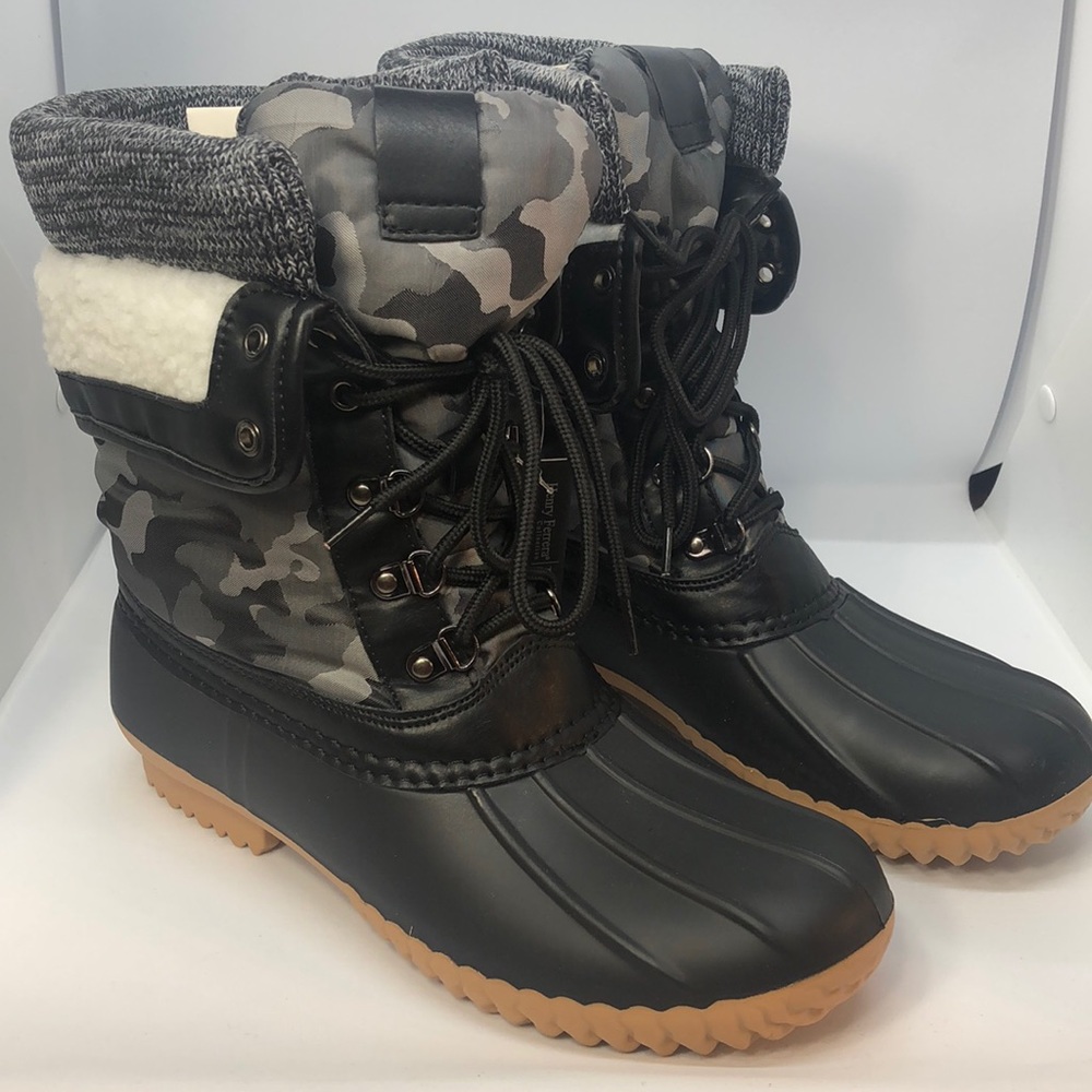 Camo Henry Ferrera Lace-Up Insulated Duck Boots 10